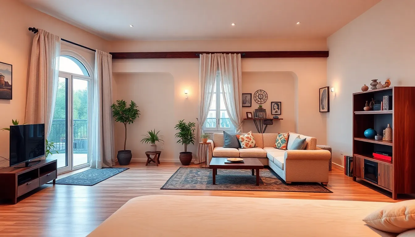 A Mediterranean apartment with infrared heating.